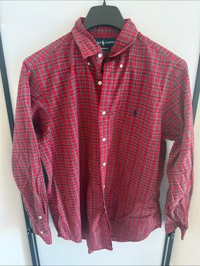 Ralph Lauren Red & Green Plaid Button-Down Shirt - Men's